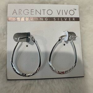 Argento Vivo Silver Hoop Earrings